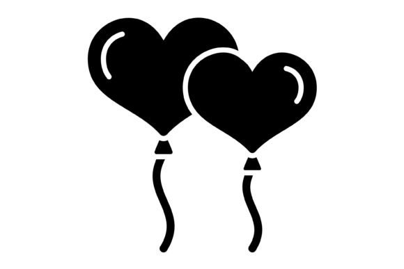 Balloons Glyph Icon: A Playful Asset for Modern Design