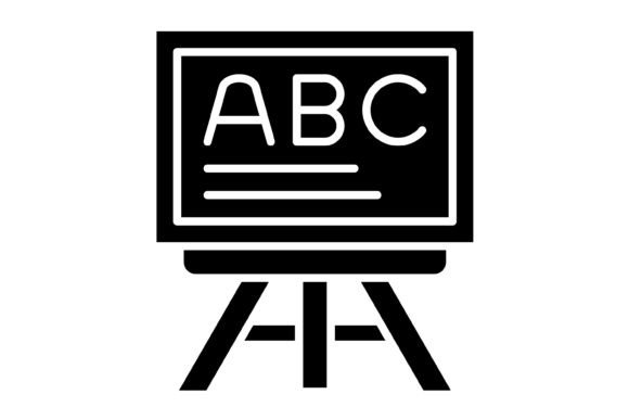 Blackboard Glyph Icon: A Versatile Design Asset
