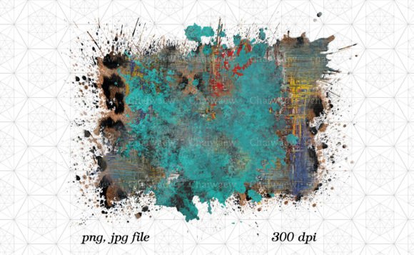 Distressed Frames Background, Turquoise: A Designer's Guide to Vintage Charm