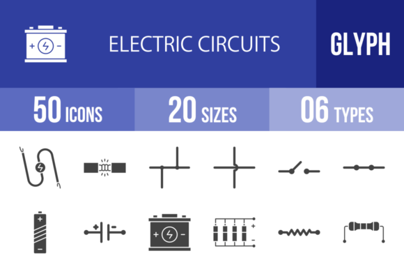 Essential Electric Circuit Icons for Modern Design