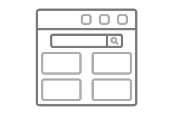 Essential Web Browser Greyscale Line Icon for Modern Design