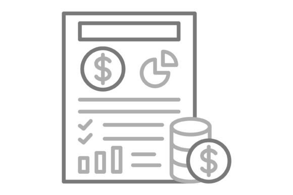 Financial Greyscale Line Icon: The Versatile Design Asset