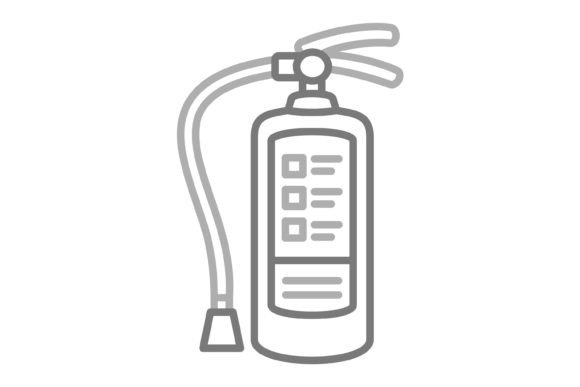 Fire Extinguisher Greyscale Line Icon: A Designer's Essential Asset