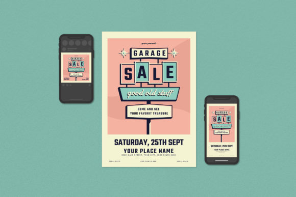 Garage Sale Flyer Set: Design Your Next Big Sale