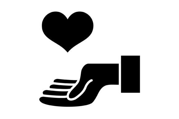 Give Heart Glyph Icon: A Symbol for Digital Connection