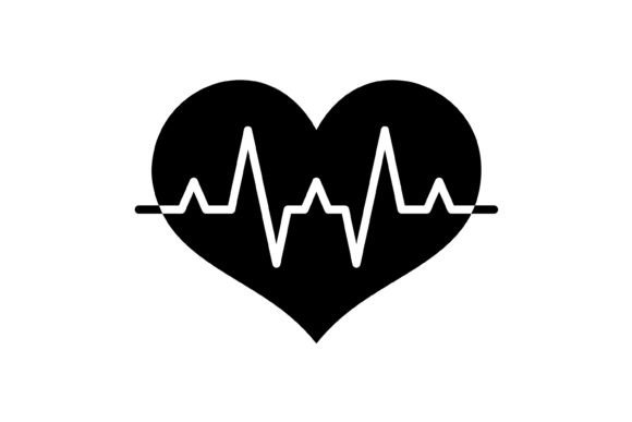 Heart Rate Glyph Icon: Visual Rhythm for Digital Design