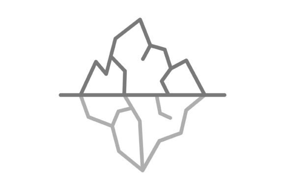 Iceberg Greyscale Line Icon: A Designer's Toolkit for Clean Visuals