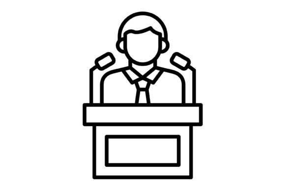 Politician Outline Icon: A Modern Symbol for Clear Communication