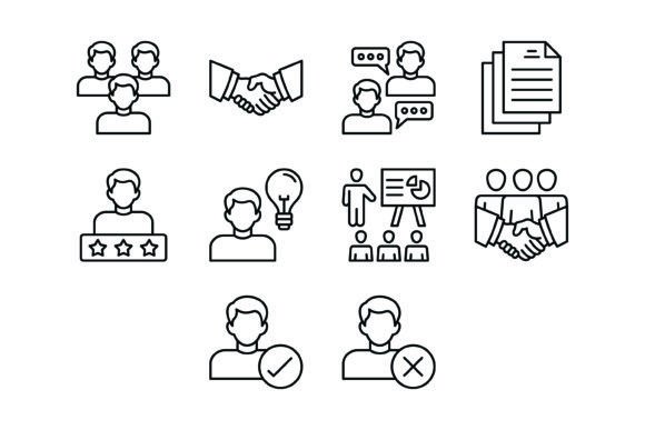 Streamline Your Visuals with the 10 Office Outline Icons Bundle