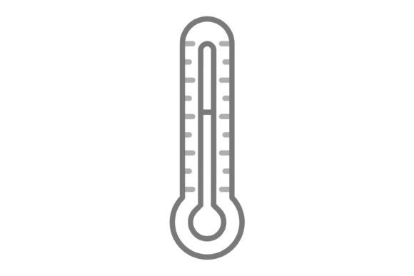 Thermometer Greyscale Line Icon: A Versatile Design Asset
